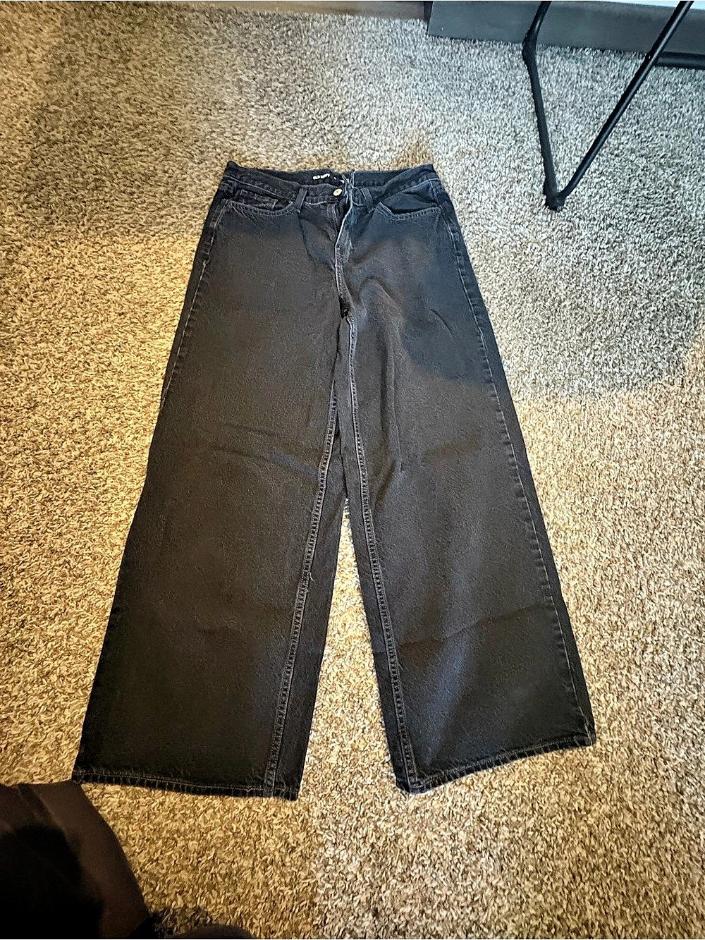 Old nay Wide Leg Jeans in Black Size 8